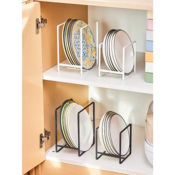 廚房盤子架晾放瀝水家用菜板置物架多功能櫥柜內平底鍋碟子收納架