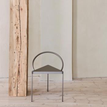 極簡設計師椅子簡約北歐丹麥復刻三角金屬圈椅餐椅樣板房三腳凳子