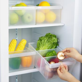 優思居廚房分隔收納盒子保鮮盒食品蔬菜分格儲物盒冰箱收納盒神器