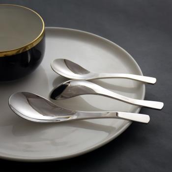 304不銹鋼勺子 中式調羹甜品勺兒童勺分餐勺家用湯勺吃飯喝粥勺子