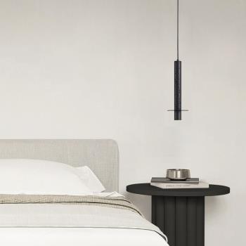 意式極簡臥室床頭小吊燈現代簡約創意黑洞石客廳餐廳吧臺樓梯燈具