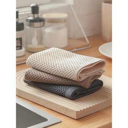 抹布廚房專用吸水不掉毛不沾油洗碗布方巾清潔家用擦桌子擦手加厚