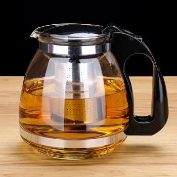 茶吧機通用燒水壺耐高溫加厚玻璃不銹鋼過濾泡茶壺茶具套裝大容量