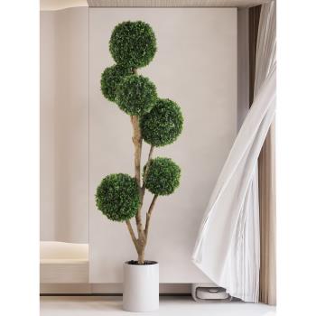 仿真植物假樹米蘭球創意室內客廳落地綠植盆栽裝飾盆景造景擺件