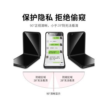 三星ZFlip5/flip6防窺膜w25flip手機膜w24flip側邊後背貼膜flip6折疊屏防偷窺軟膜W23Flip內外屏保護隱私貼膜
