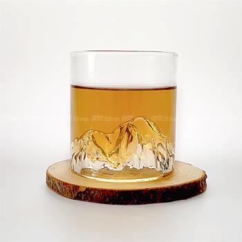 日式觀山杯子富士山玻璃杯透明杯耐熱家用泡茶杯威士忌酒杯冰山杯
