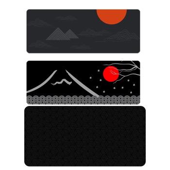 日式極簡約紋理男女鼠標墊浪花電腦鍵盤書桌游戲電競莫蘭迪墊和風