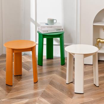 北歐創意中古小圓凳設計師凳子網紅ins家用客廳現代簡約梳妝矮凳