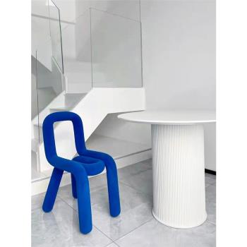 現代ins克萊因成人休閑創意簡約網紅臥室化妝椅設計師異形餐椅子