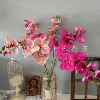 3D打印蝴蝶蘭仿真花高品質7頭蝴蝶蘭軟裝花藝裝飾擺件家居樣板間