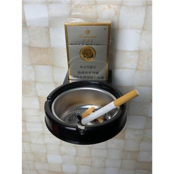 不銹鋼煙灰缸個性歐式圓形煙缸家用廁所掛壁式創意衛生間免打孔
