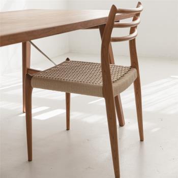 vintage 中古復刻咖啡廳78餐椅 實木櫻桃木北歐復古椅子