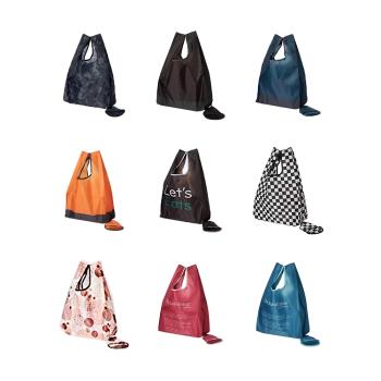 日本單便攜可折疊環保袋超市購物袋小清新背心式手提袋輕巧收納袋