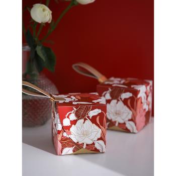喜糖盒高級感特別簡單大氣空盒小眾簡約森系婚禮2023新款實用糖盒