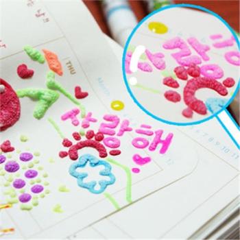 創意爆米花筆 Q泡泡筆 6色 泡沫筆 DIY相冊成長手冊裝飾配件工具