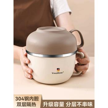 304不銹鋼飯盒上班族學生專用便當盒快餐杯食堂打飯碗大容量餐盒