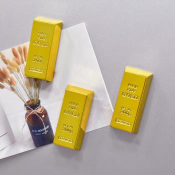 仿真金磚廣告道具金條冰箱貼創意黃金磁貼特色家居裝飾金塊吸鐵石