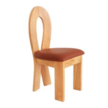 中古實木餐椅輕奢人魚椅法式家用椅復古靠背椅化妝原木民宿餐廳椅