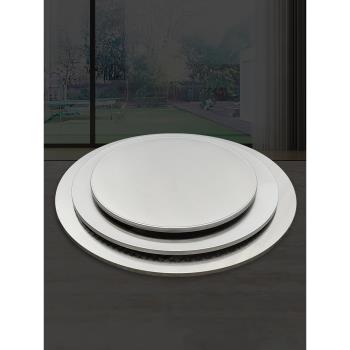 不銹鋼圓桌面圓形單獨面板金屬吃飯餐桌家用酒店圓臺面大轉盤12人