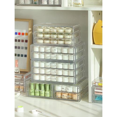 罐裝甲油膠收納美甲收納盒飾品盒指甲油膠收日本膠亞克力透明抽屜