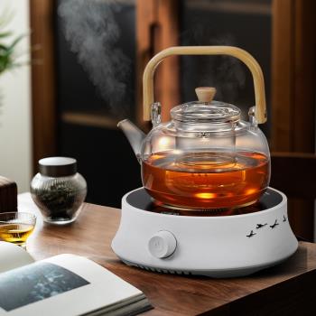 樂米思電陶爐不挑壺110V電茶爐靜音煮茶爐玻璃壺迷你燒水煮茶器