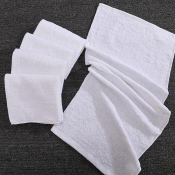 10條便宜白毛巾棉吸水一次性白毛巾賓館足療洗浴脫孝回禮家用抹布