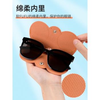 眼鏡袋簡約高級男女通用便攜耐磨防刮壓近視墨鏡太陽眼鏡包收納盒