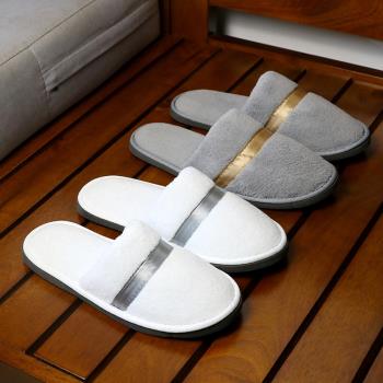 五星級酒店拖鞋非一次性加厚可洗日式居家室內木地板待客靜音防滑