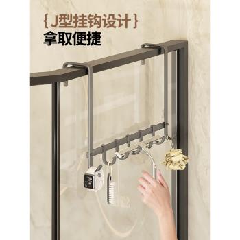 淋浴房毛巾架排鉤 衣服掛鉤 浴室玻璃門掛衣鉤免打孔衛生間衣帽鉤