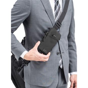 日本SANWA數碼收納包手機便攜包多功能小型運動挎包腰包男手包潮