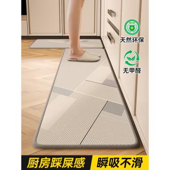 廚房地墊防滑防油可擦免清洗北歐風吸水耐臟地毯家用進門輕奢腳墊