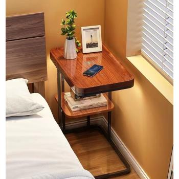 無線充電床頭柜帶燈窄款置物架臥室高級感床頭小邊幾桌子簡約現代