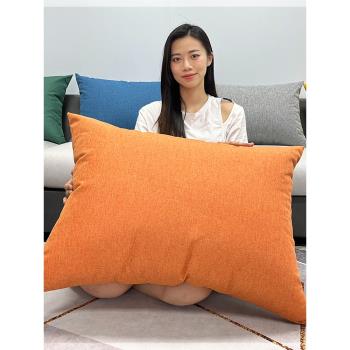 亞麻沙發靠背靠墊35大尺寸靠枕客廳45長方形抱枕套罩50x70 60×90