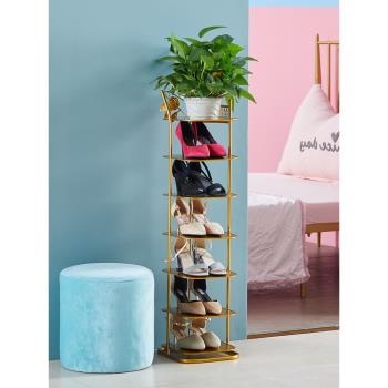 北歐金色鞋架子防塵金屬多層省空間簡易家用經濟型組裝門口小鞋柜