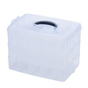 Simthread塑料盒裝線盒子收納盒3層折疊裝線收納兩用