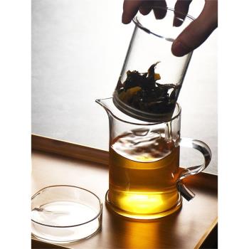 玻璃茶壺紅茶泡茶器家用茶水分離加厚耐高溫簡約透明家用辦公茶具