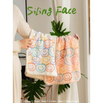 笑臉毛巾女珊瑚絨超級吸水可愛洗臉面巾家用柔軟新款衛生間