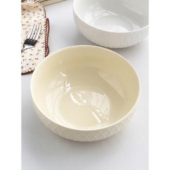 Annie Garden 出口訂單 韓國ins浮雕陶瓷早餐湯面碗拉面碗大飯碗