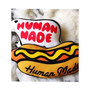 創意模擬HUMAN MADE鴨子漢堡印花抱枕家居卡通沙發車內腰靠枕玩偶