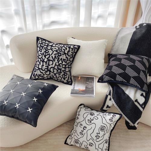 Texdream態度 黑白幾何 北歐現代簡約抱枕客廳沙發靠墊枕套含芯