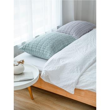 乳膠枕頭床靠枕現代簡約沙發腰枕美式抱枕透氣防螨抗菌枕頭枕套