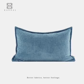 春上新『Chloris』高級法式小香風藍色灰色多色靠墊樣板間腰枕