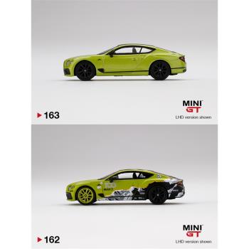 正版1/64MINIGT合金成品汽車模型賓利歐陸GT雙門版派克峰圣誕限量