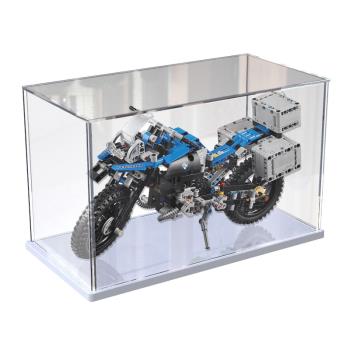 亞克力防塵盒適用樂高42063寶馬摩托車積木模型透明收納展示盒罩