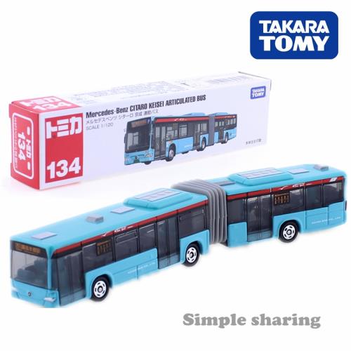 TOMY多美卡合金汽車模TOMICA兒童玩具134奔馳雙節公交巴士客車