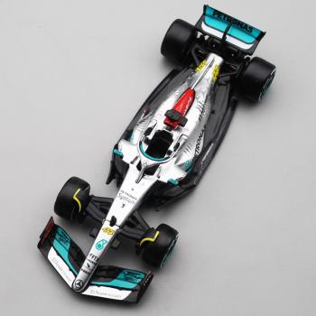 比美高1:43奔馳W13仿真F1合金賽車模型漢密爾頓44號2022賽季成品