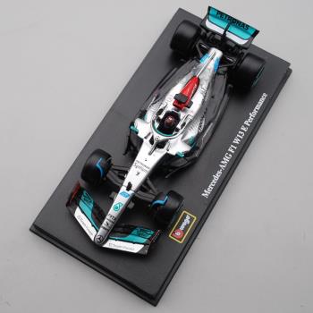 比美高1:43賓士W13模擬F1合金賽車模型拉塞爾63號2022賽季精裝版