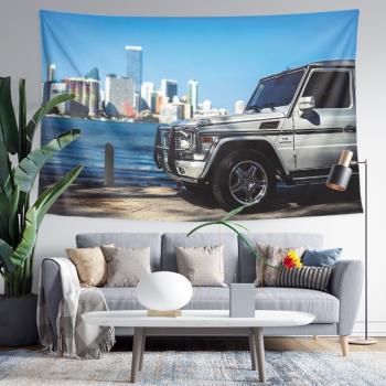 奔馳AMG G63 G500大G硬派越野車周邊墻布裝飾背景布海報掛布掛毯