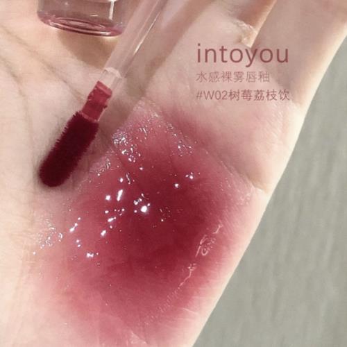 into you水霧唇釉口紅intooyou唇蜜夏唇泥鏡面水光玻璃唇intoyou