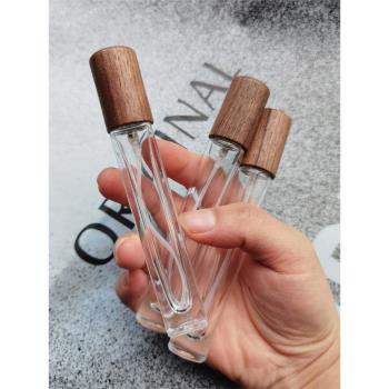 旅行10ml高級木蓋玻璃香水分裝瓶